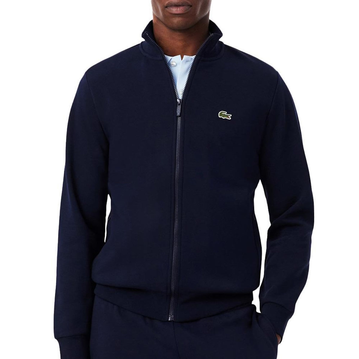 Lacoste Sweat Zippé Marine Homme Lacoste Molleton