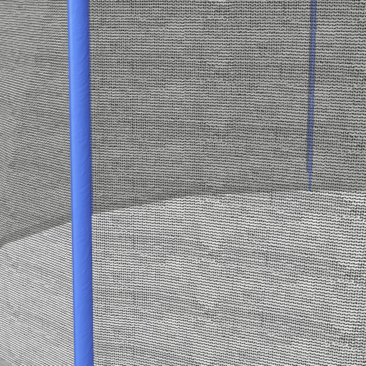 HOMCOM Filet de sécurité trampoline porte zipée Ø 305 cm 6 poteaux bleu noir