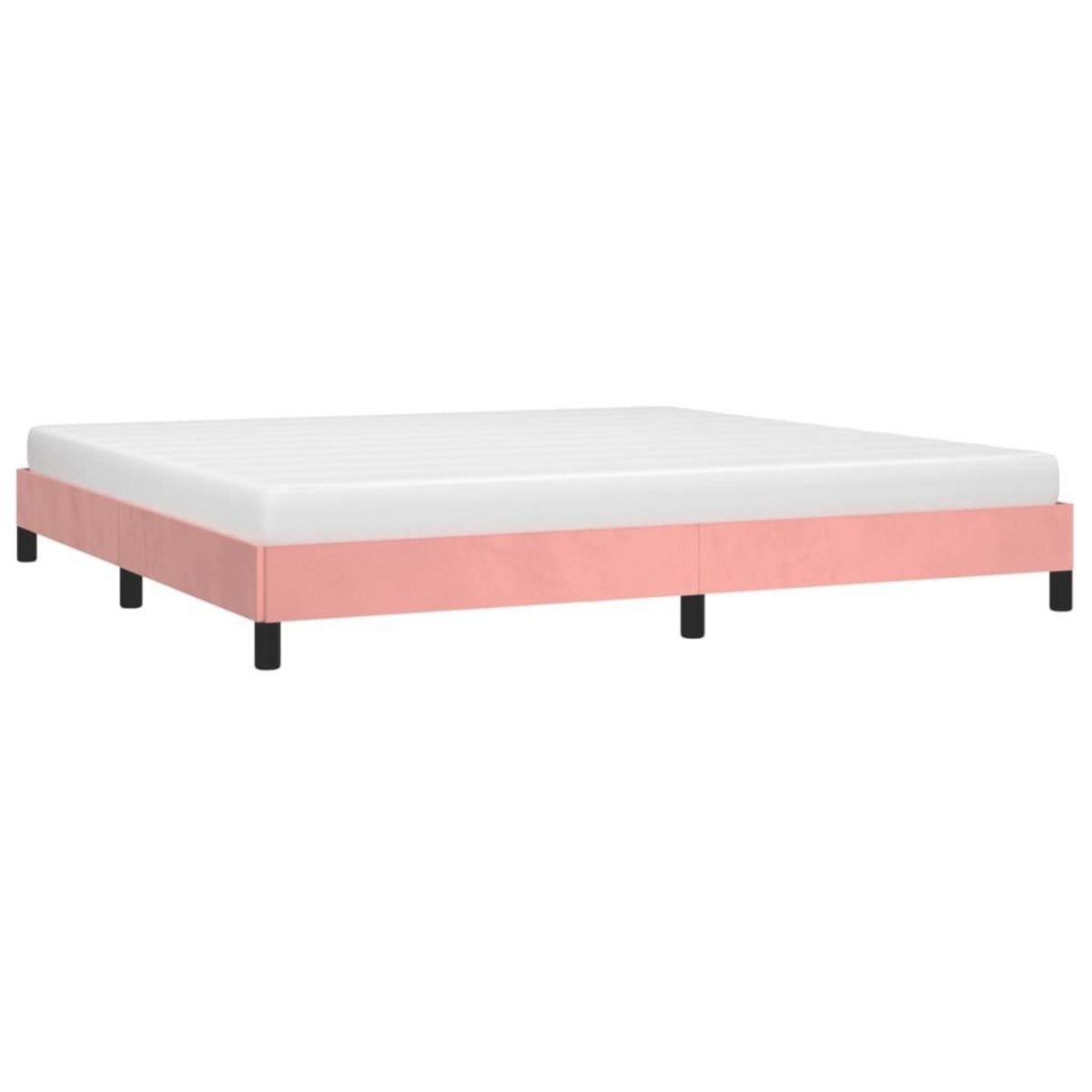 VIDAXL Cadre de lit sans matelas rose 200x200 cm velours