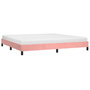 Voir la diapositive 3 : VIDAXL Cadre de lit sans matelas rose 200x200 cm velours