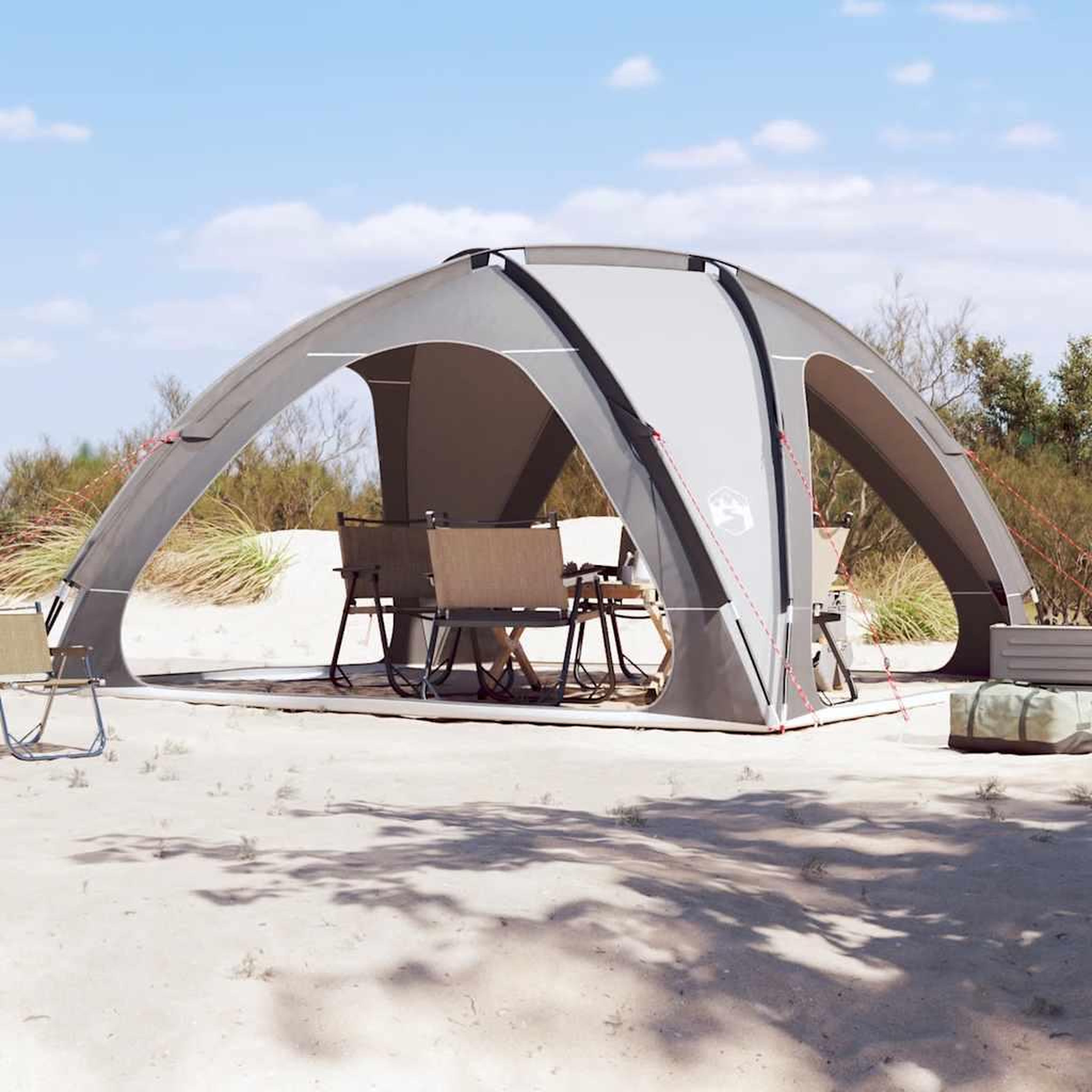 Voir la diapositive 4 : VIDAXL Tente de reception gris impermeable