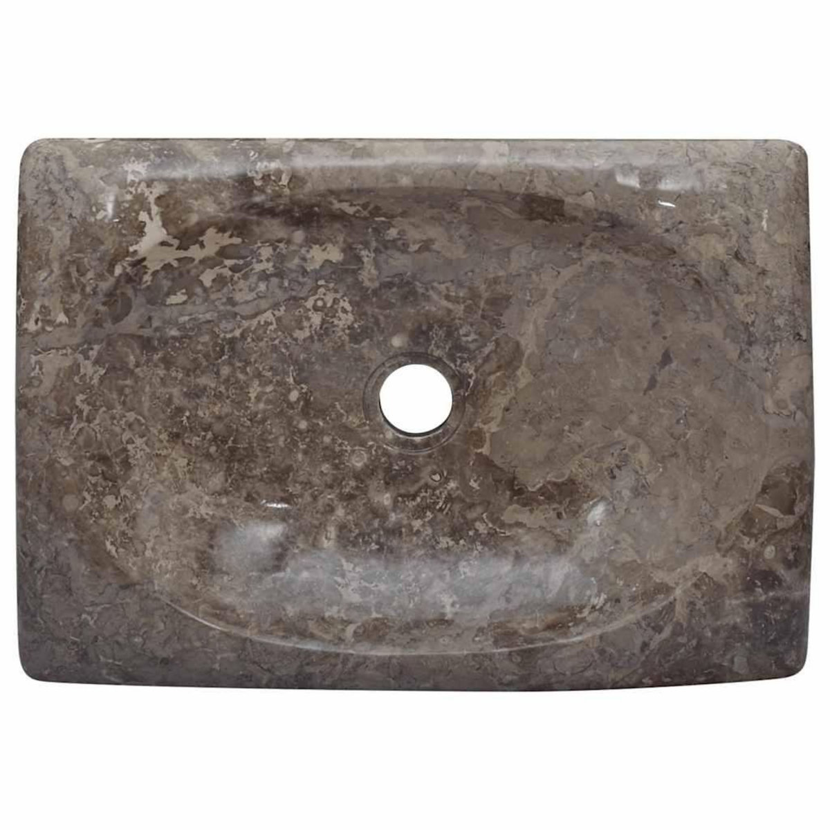 VIDAXL Lavabo Gris 50x35x10 cm Marbre