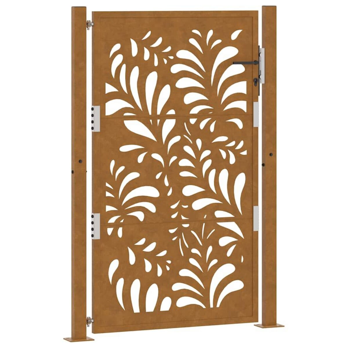 VIDAXL Porte de jardin acier resistant aux intemperies design vagues