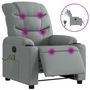 Voir la diapositive 2 : VIDAXL Fauteuil de massage inclinable electrique gris clair tissu