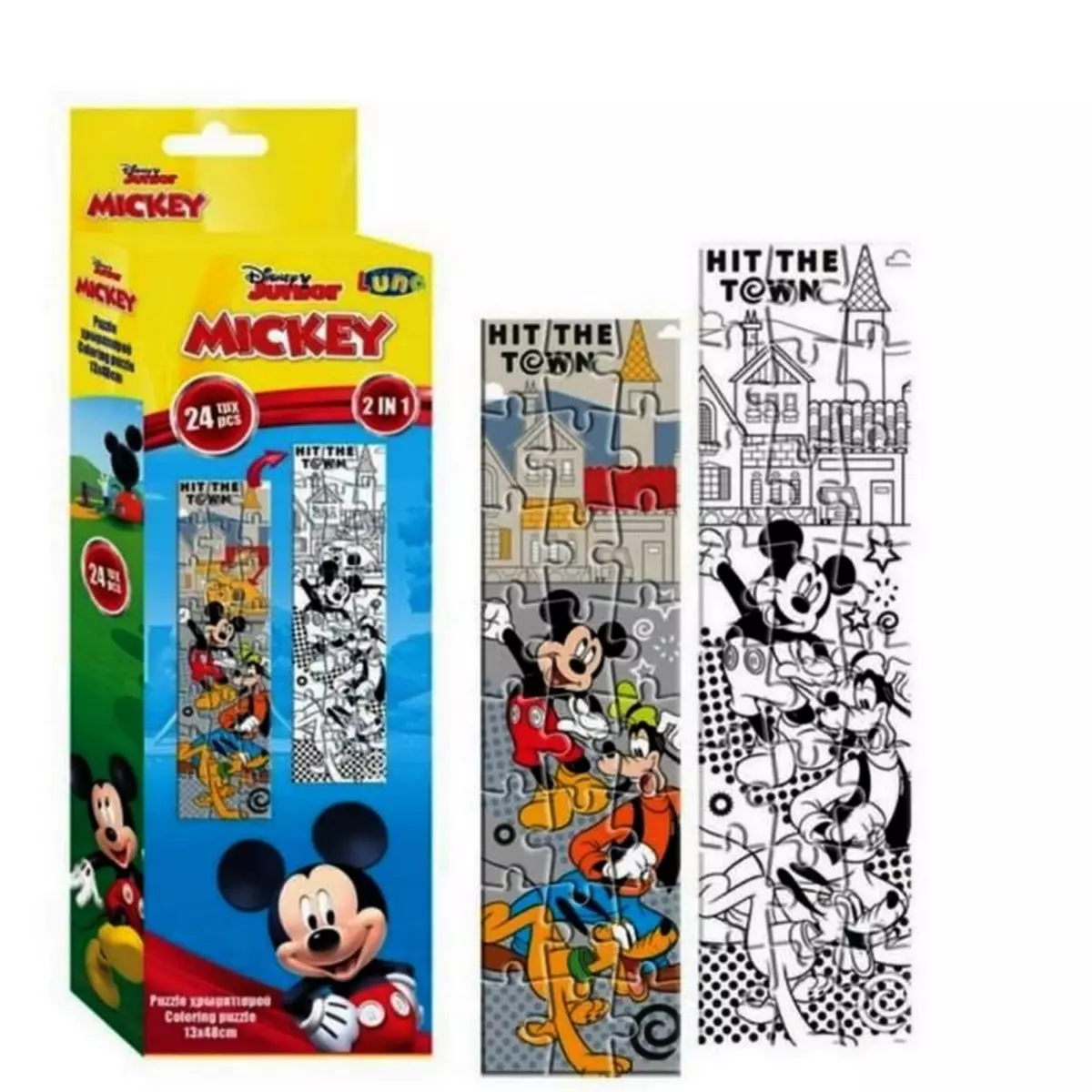 DISNEY Puzzle Mickey Mouse a colorier 24 pieces 48 x 13 cm decorer enfant
