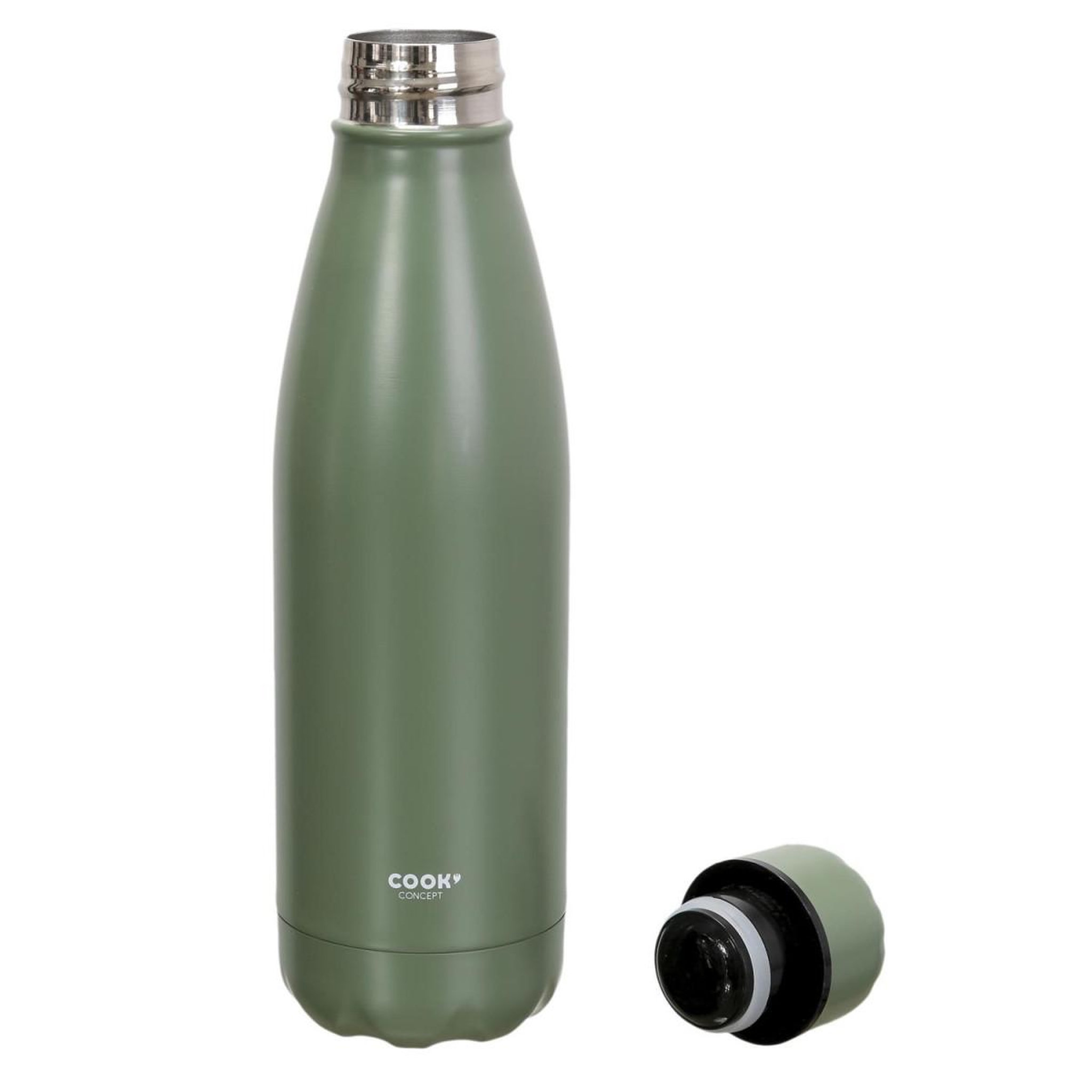 Voir la diapositive 2 : COOK CONCEPT Bouteille isotherme  transport  50cl vert