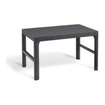ALLIBERT by KETER ALLIBERT by KETER - Salon de jardin SanRemo Lyon 6 places - table basse 2 positions - imitation rotin tresse - gris graphite