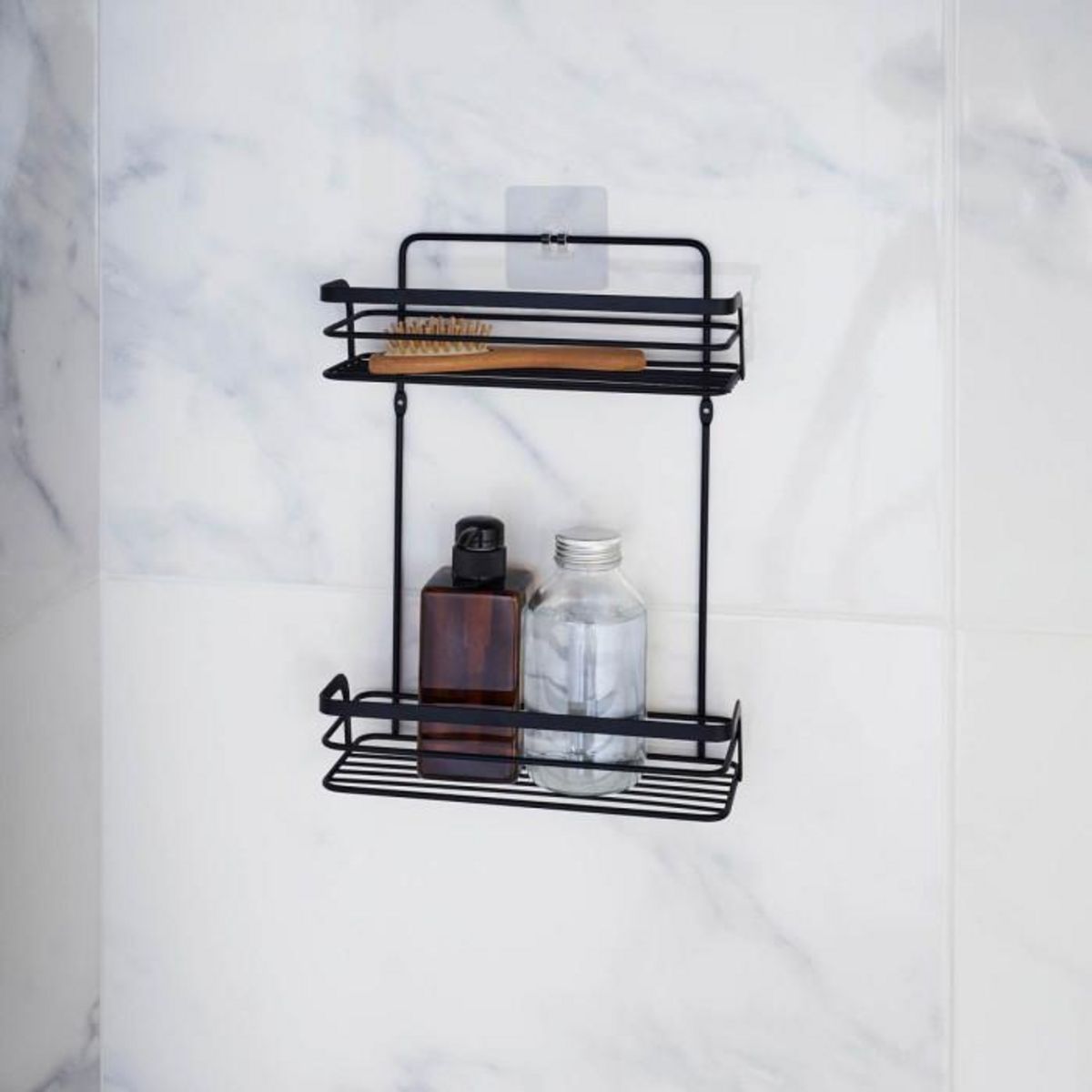 Paris Prix Serviteur de Douche 2 Niveaux  Filaire Premium  35cm Noir