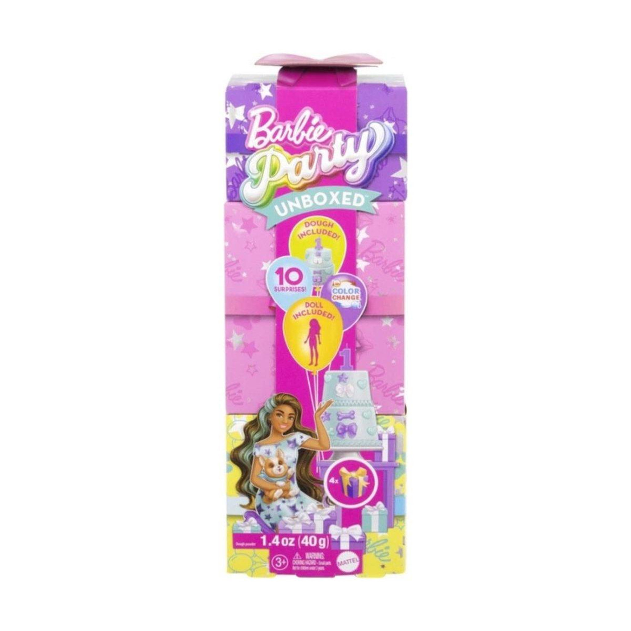 Voir la diapositive 3 : MATTEL Poupée barbie  jfg72 party unboxed - 10 surprises party stars