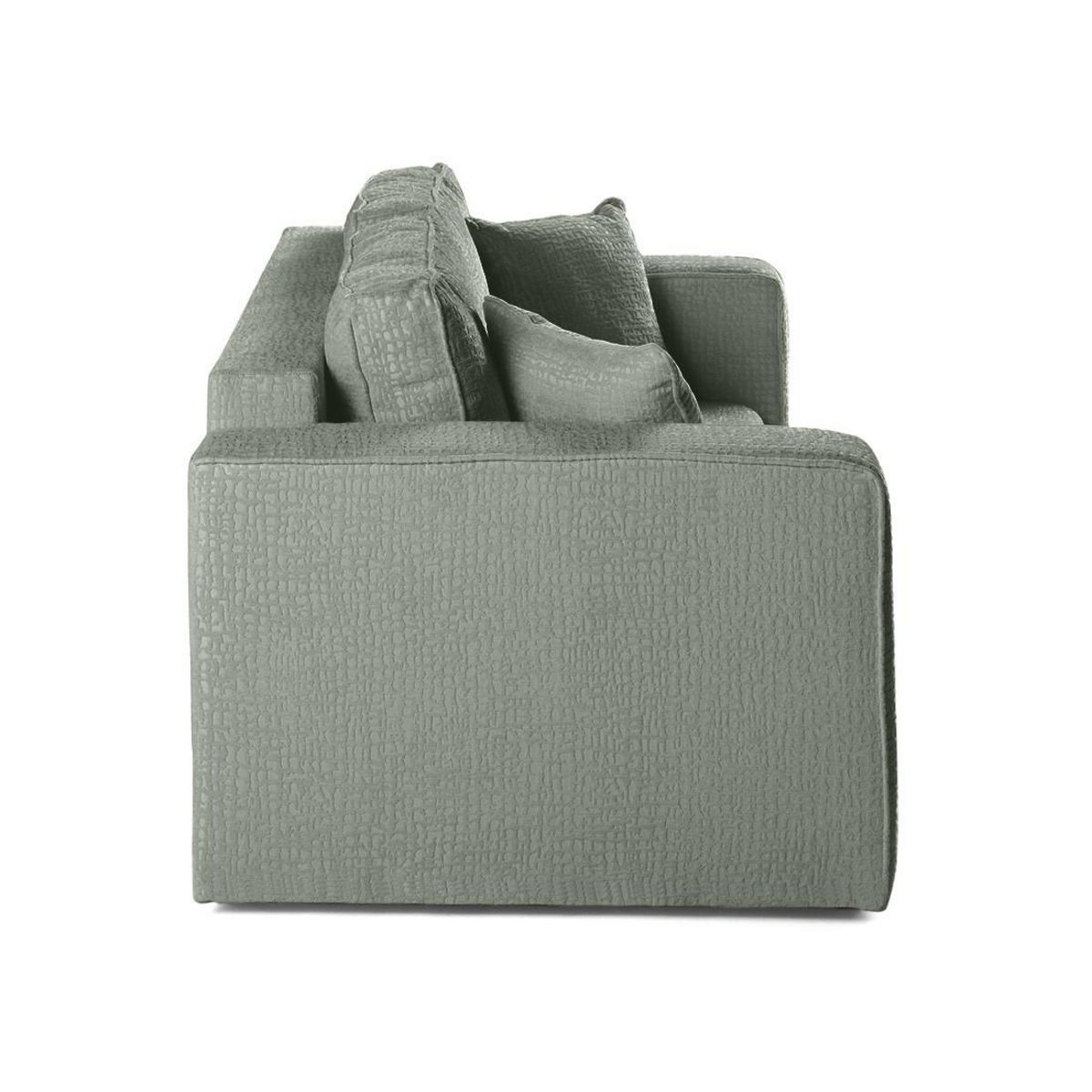 BEST MOBILIER Topaze - canapé droit 2 places - en tissu velours relief