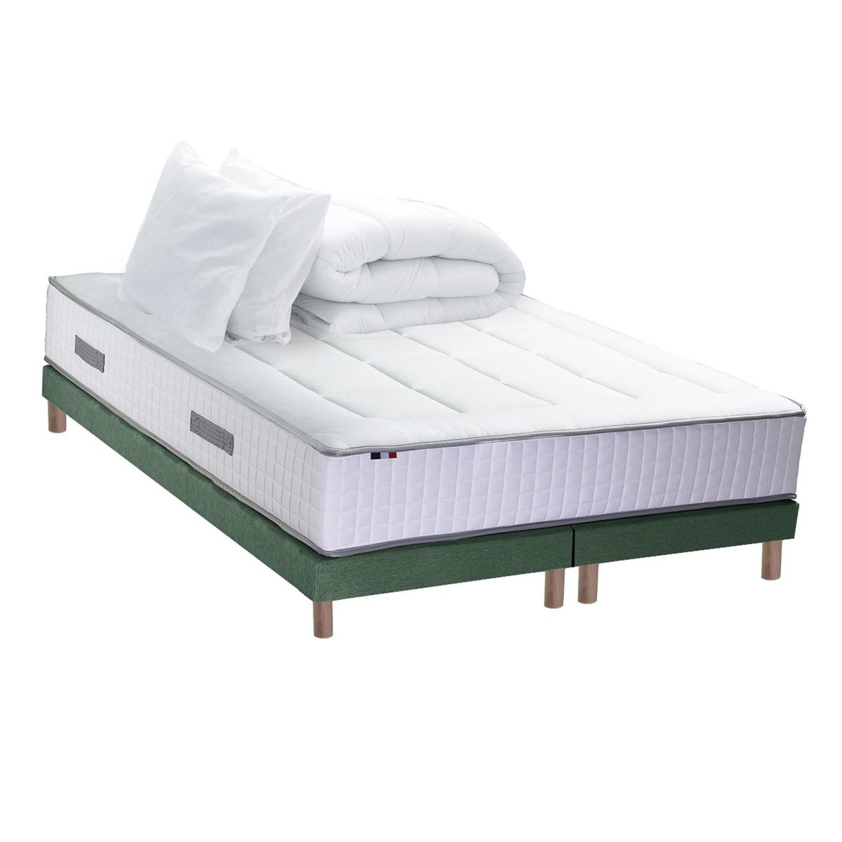 IDLITERIE Ensemble BELLAGIO 2, matelas mémoire de forme, sommier et couette