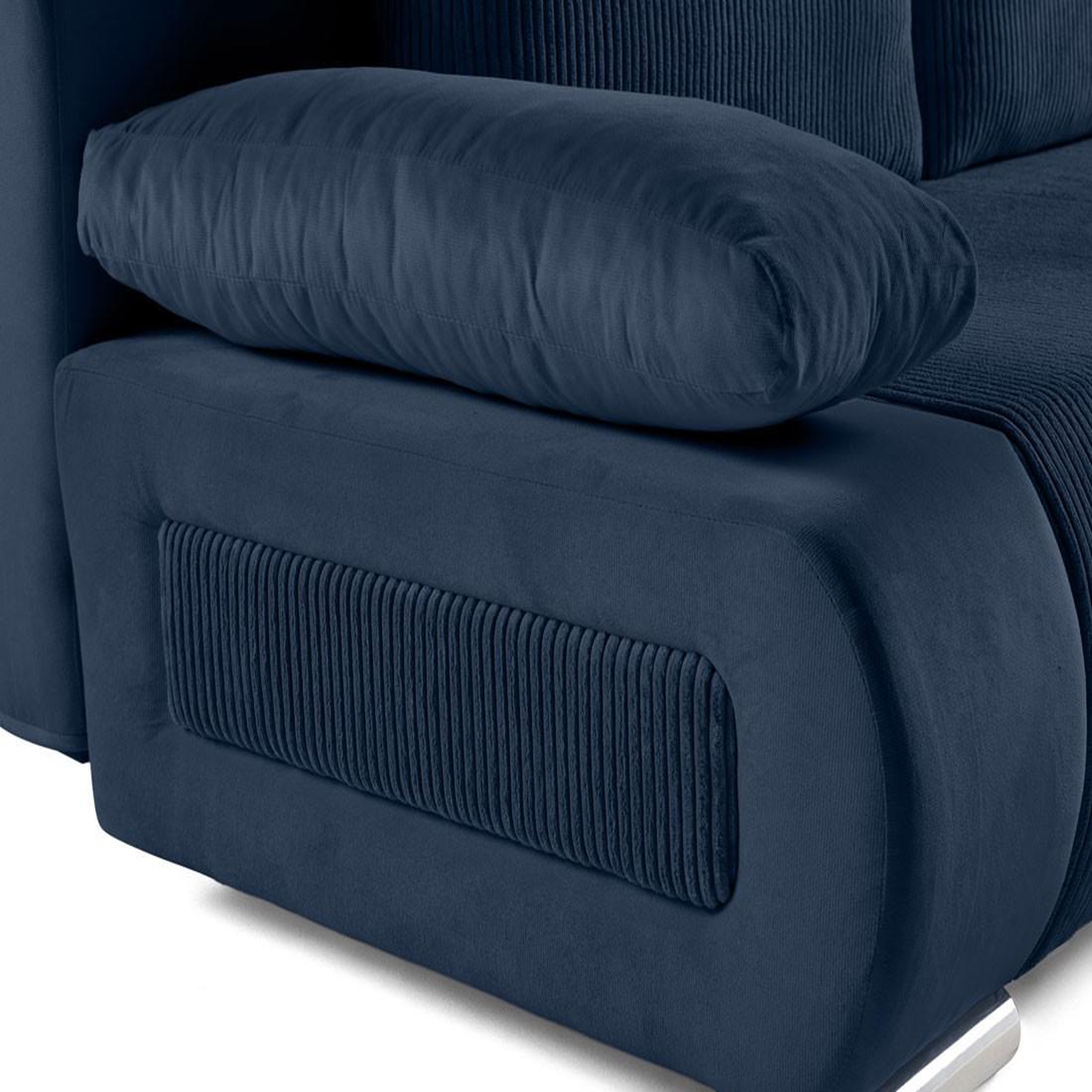 Voir la diapositive 5 : BEST MOBILIER Elio - canapé 3 places convertible - avec coffre - en velours et velours côtelé
