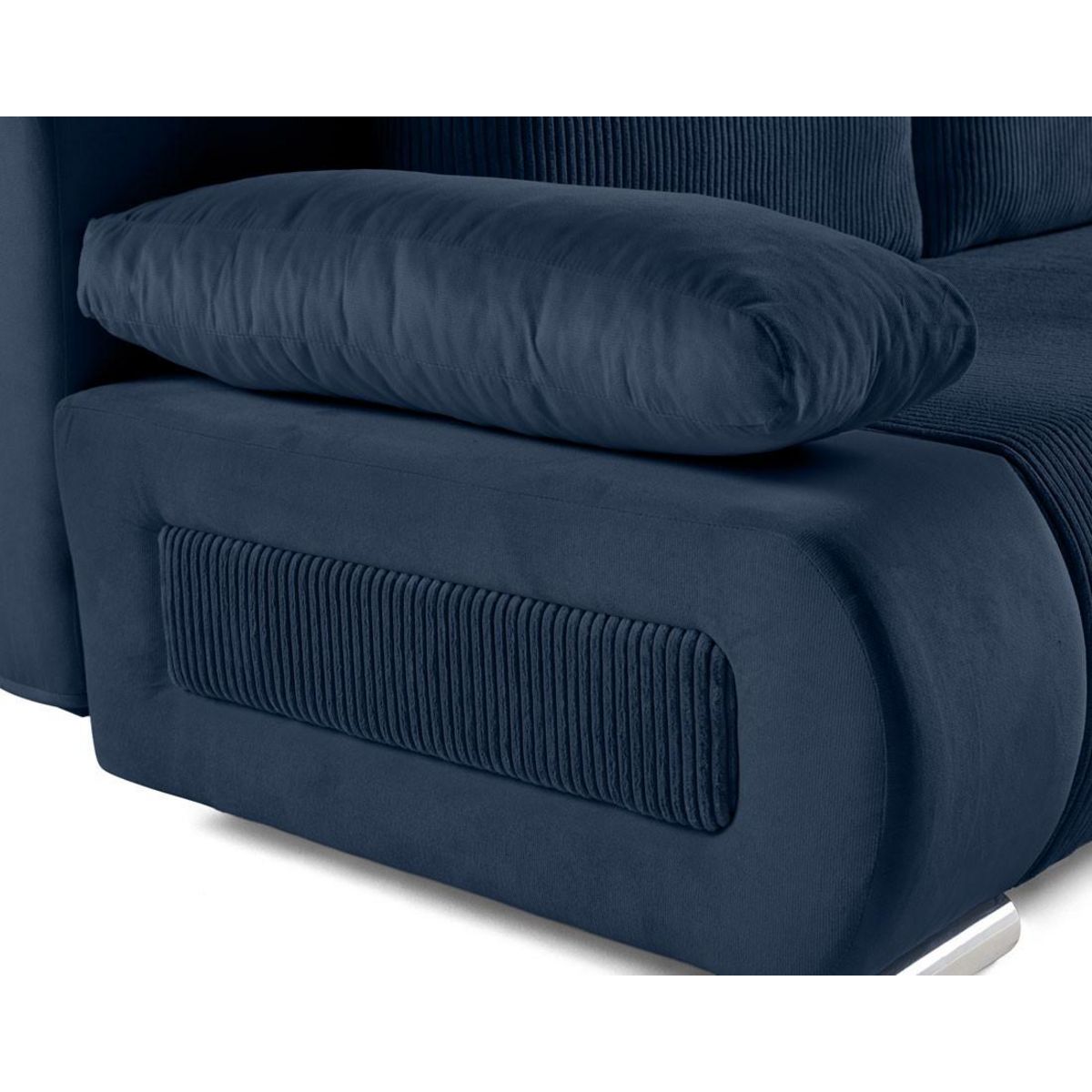 BEST MOBILIER Elio - canapé 3 places convertible - avec coffre - en velours et velours côtelé