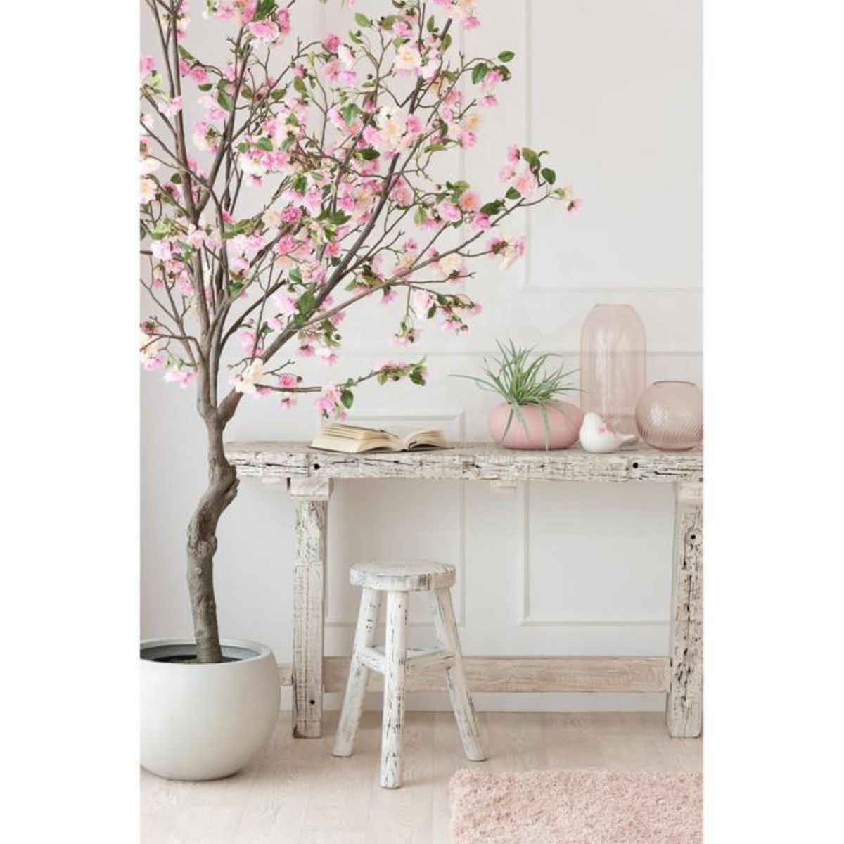 Paris Prix Vase Design  Ovale Céramique  25cm Rose Pastel