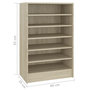 Voir la diapositive 6 : VIDAXL Armoire a chaussures Chene Sonoma 60x35x92 cm Bois d'ingenierie