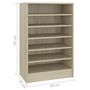 Voir la diapositive 6 : VIDAXL Armoire a chaussures Chene Sonoma 60x35x92 cm Bois d'ingenierie