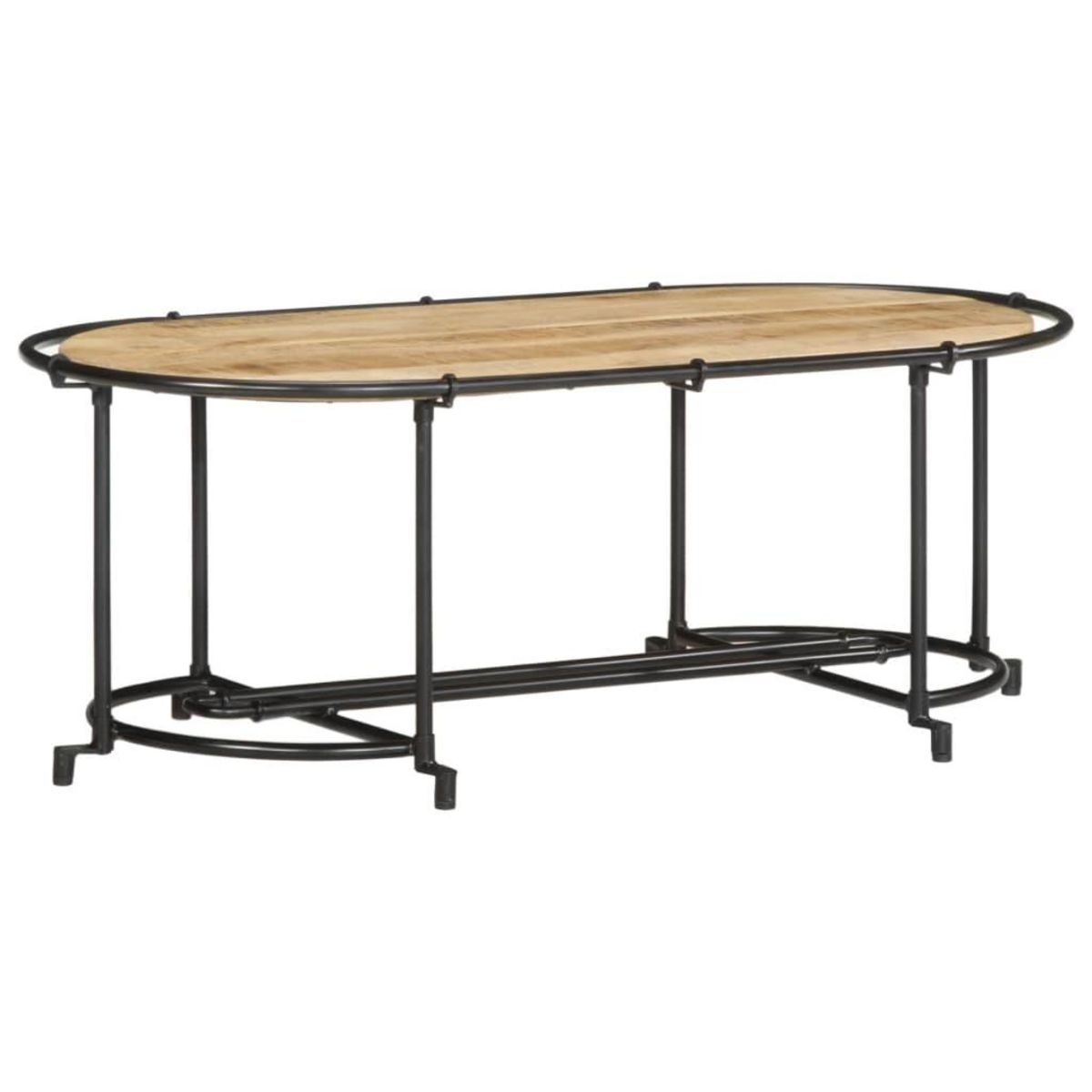 VIDAXL Table basse 110x55x40 cm bois de manguier massif brut