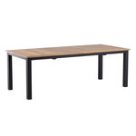 Paris Prix Table de Jardin Extensible en Teck  Panama  224-320cm Naturel & Noir
