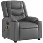 Voir la diapositive 4 : VIDAXL Fauteuil de massage inclinable electrique gris similicuir