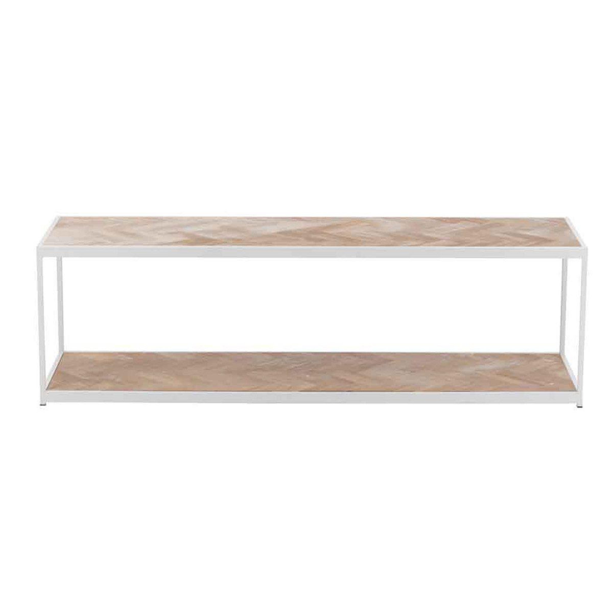 Voir la diapositive 2 : J-LINE Table basse 2 niveaux  miraza  150cm naturel & blanc