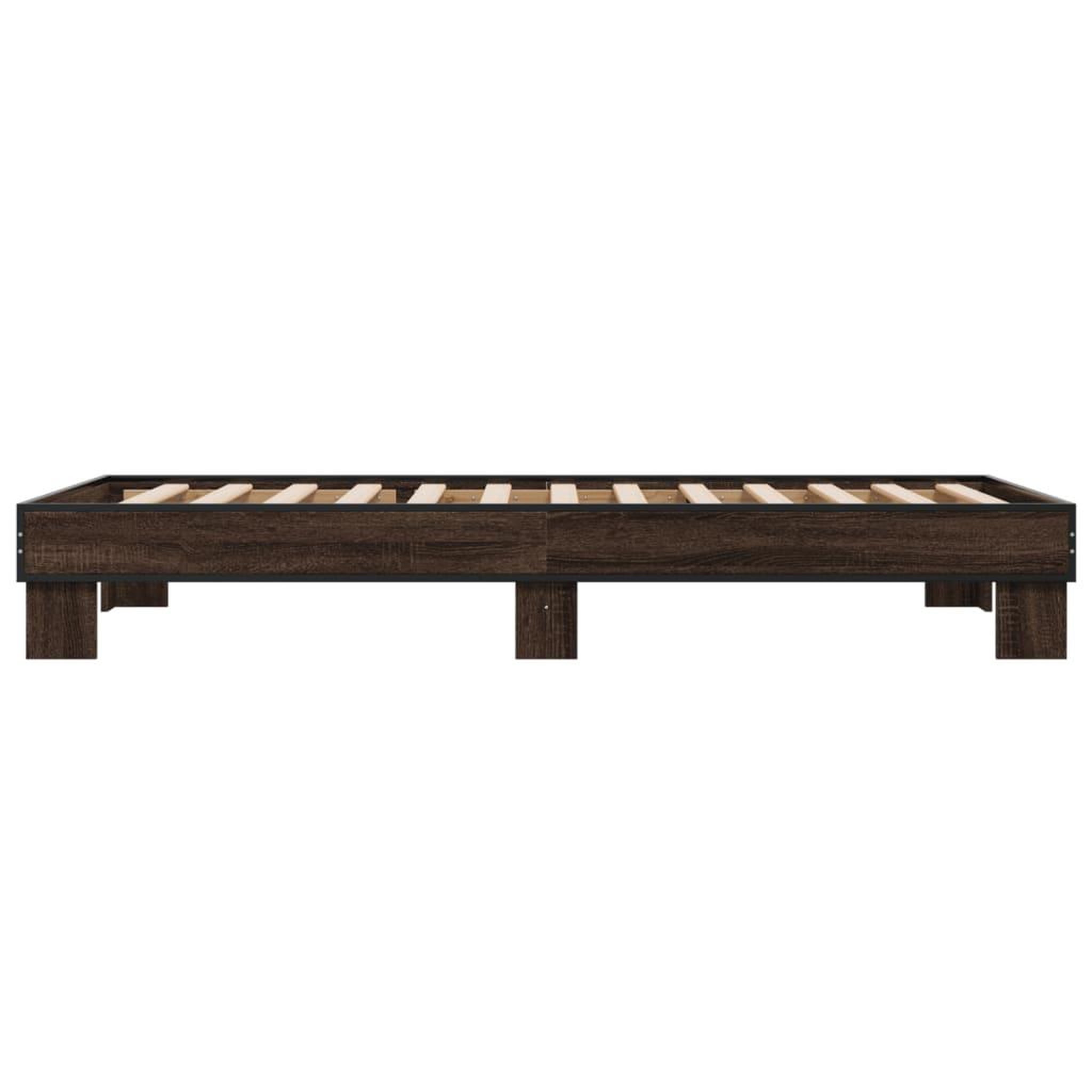 Voir la diapositive 5 : VIDAXL Cadre de lit sans matelas chene marron 75x190 cm