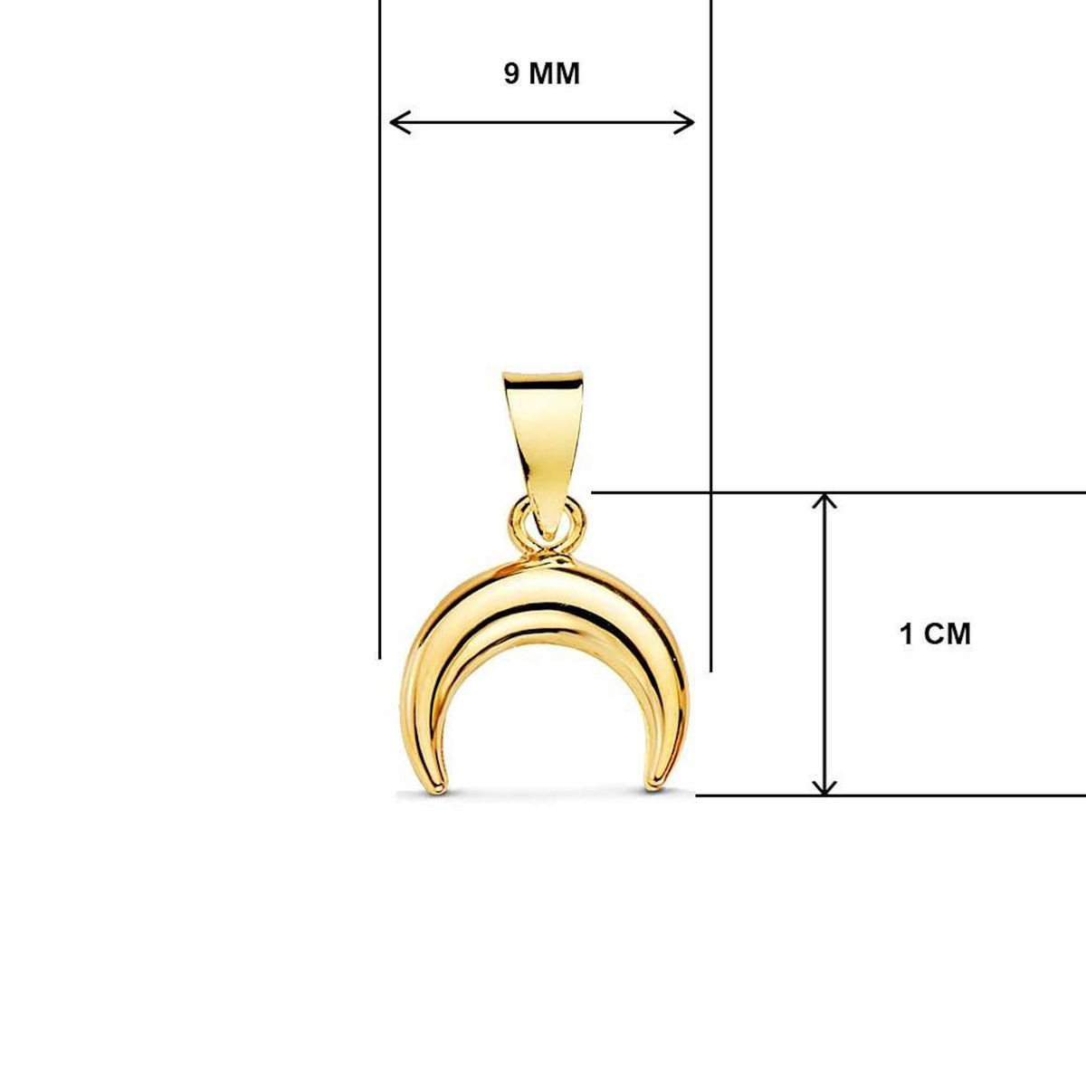 L'ATELIER D'AZUR Collier - Pendentif Or 18 Carats 750/000 Jaune  - Corne - Chaine Dorée