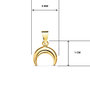 Voir la diapositive 3 : L'ATELIER D'AZUR Collier - Pendentif Or 18 Carats 750/000 Jaune  - Corne - Chaine Dorée