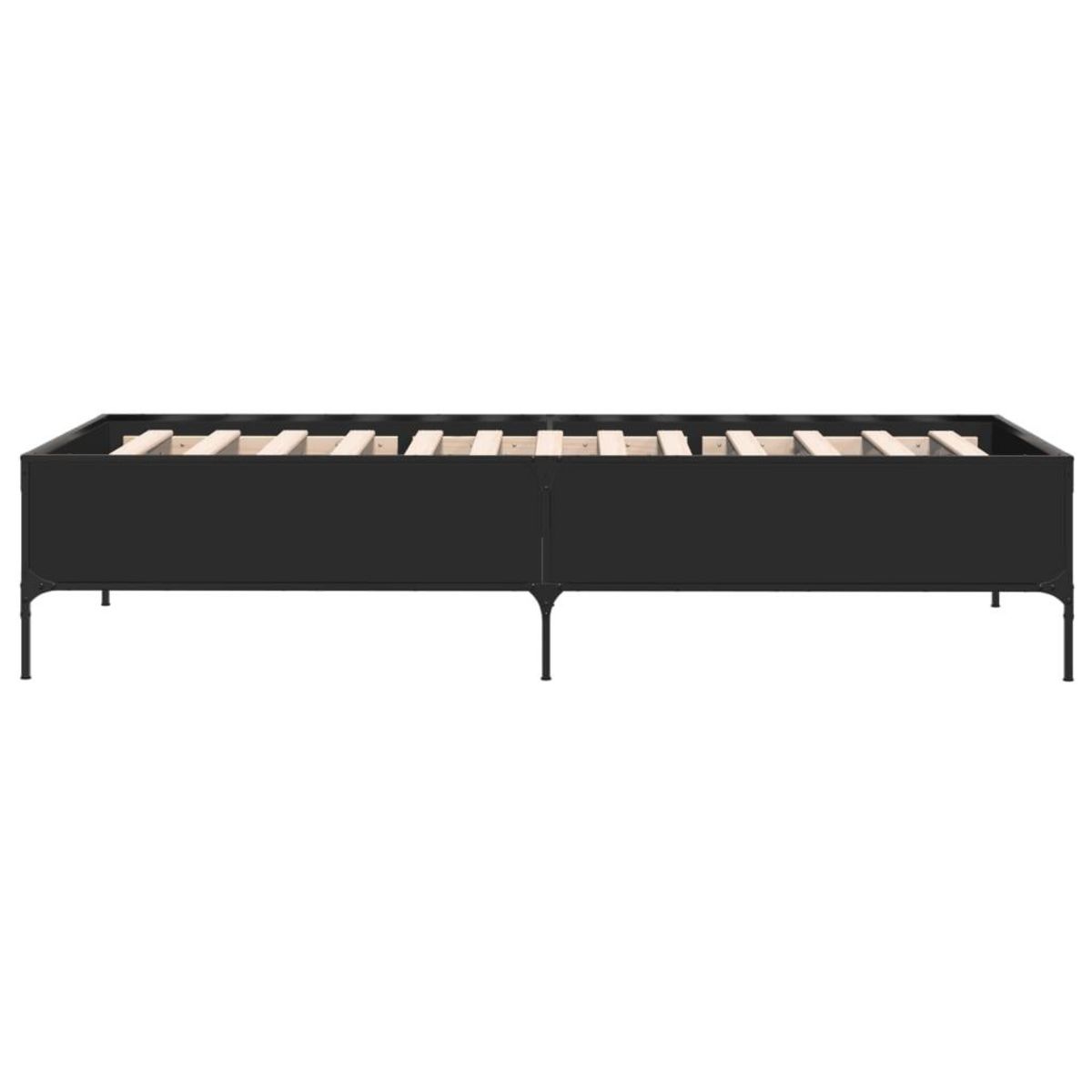 VIDAXL Cadre de lit sans matelas noir 100x200 cm