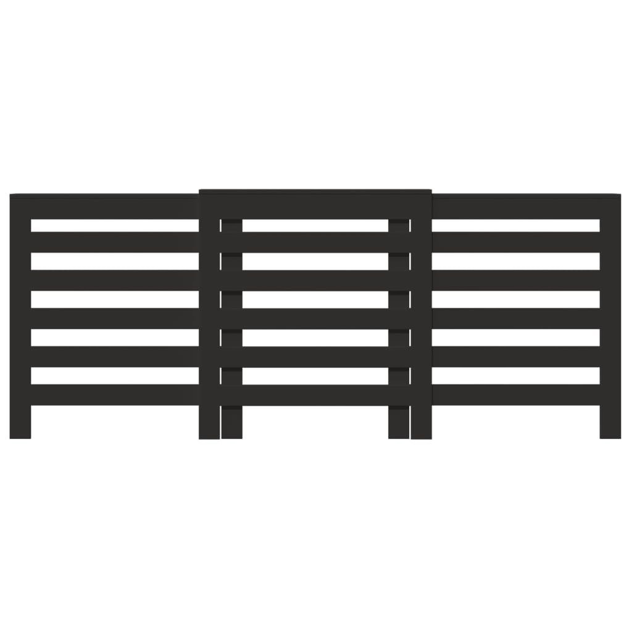 Voir la diapositive 3 : VIDAXL Cache-radiateur noir 205x21,5x83,5 cm bois d'ingenierie