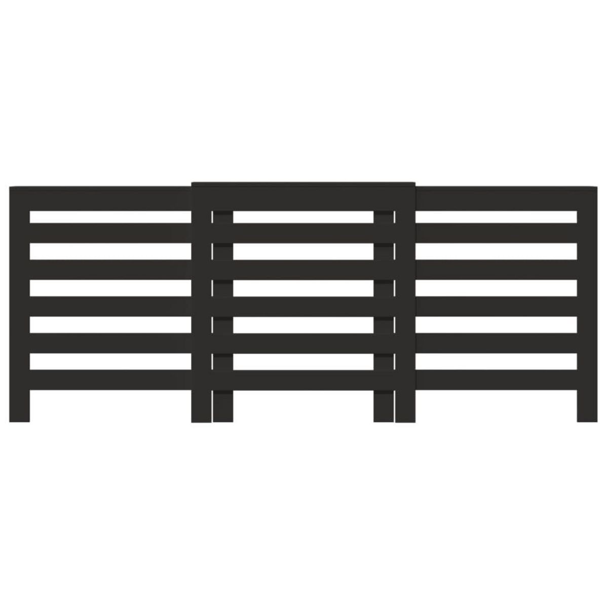 VIDAXL Cache-radiateur noir 205x21,5x83,5 cm bois d'ingenierie