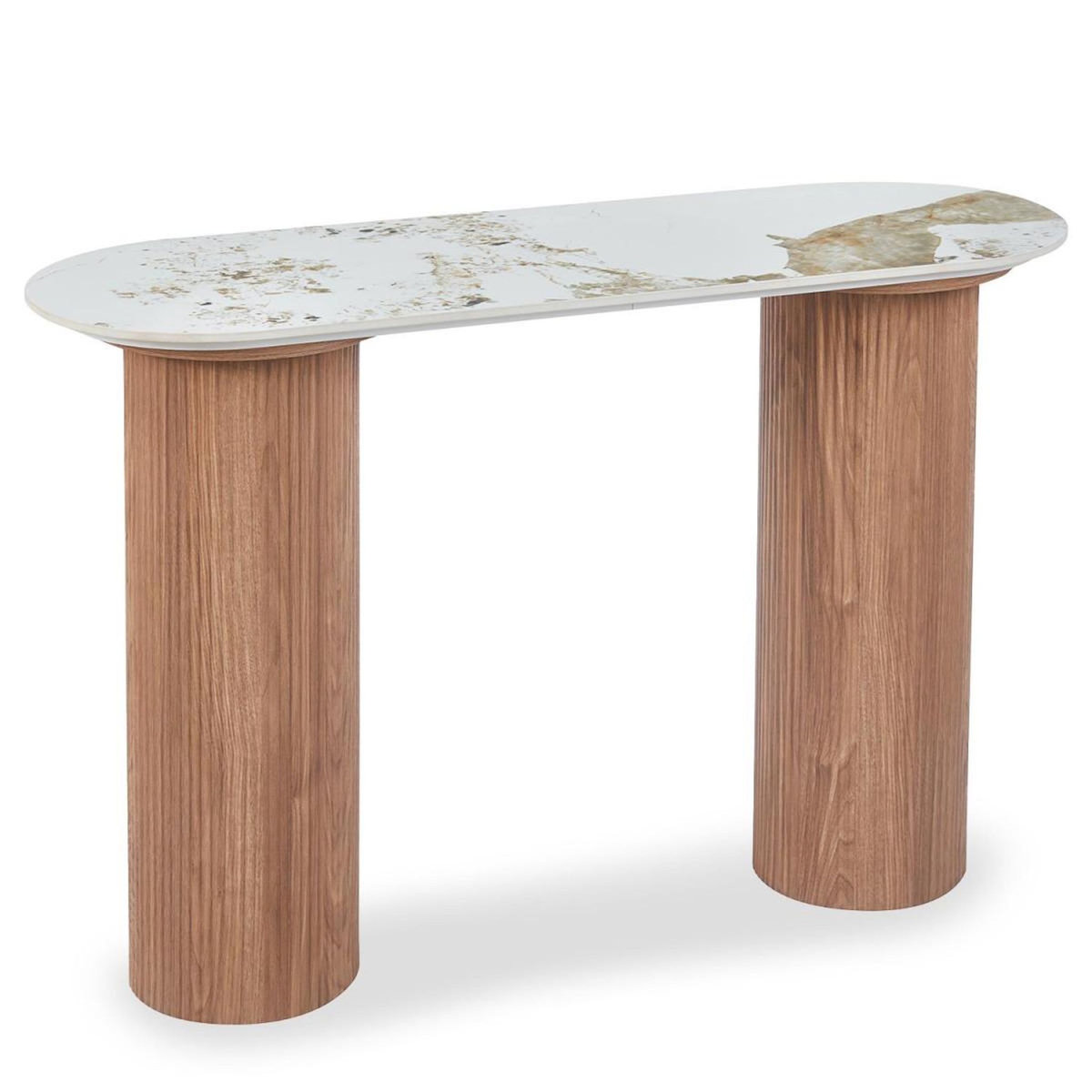 Paris Prix Console Effet Marbre  Agnes  120cm Blanc