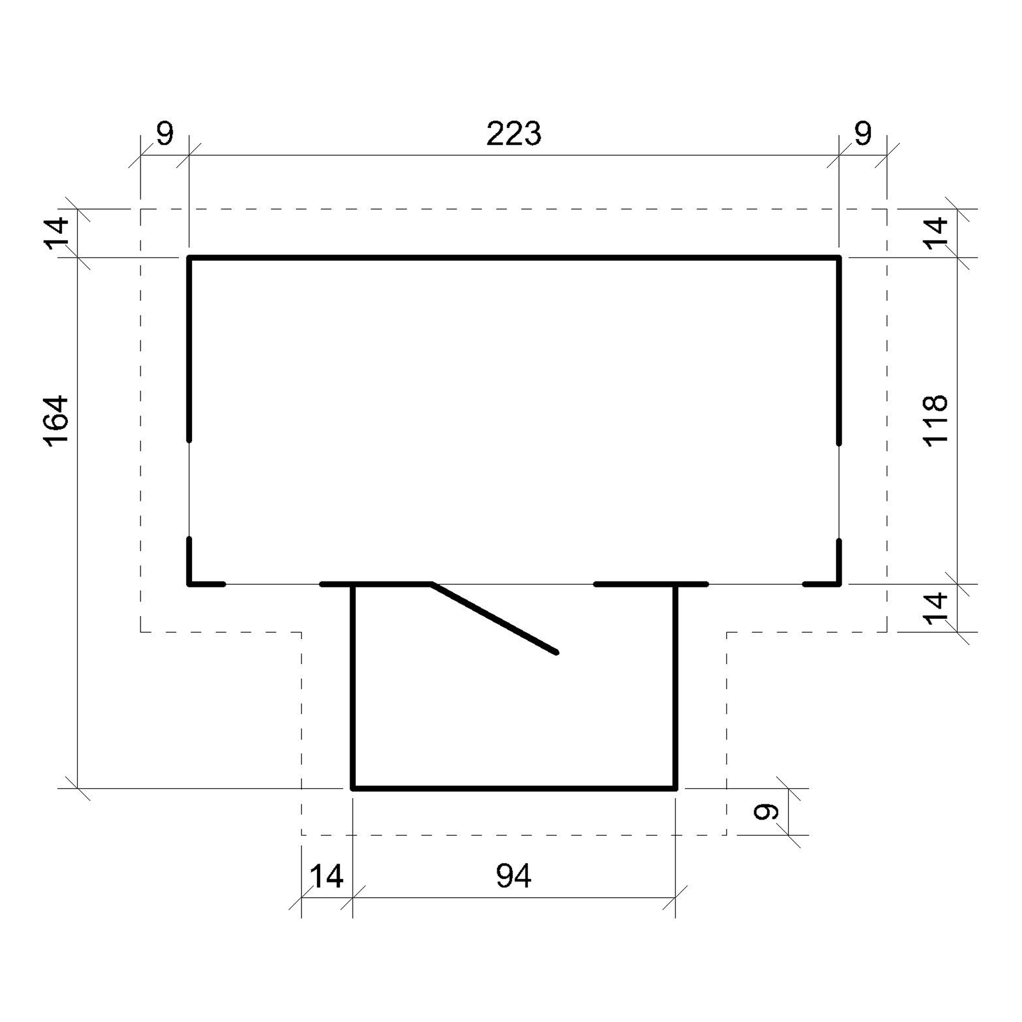 Voir la diapositive 5 : TIMBELA Maison en bois pour enfants - maison de jeux pour l'extérieur 241x187xh151cm/2.63m2 m520