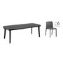 Voir la diapositive 1 : CONCEPT USINE Table extensible et 6 chaises gris anthracite ATLANTIC