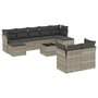 Voir la diapositive 2 : VIDAXL Salon de jardin avec coussins 10 pcs gris clair resine tressee