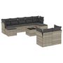 Voir la diapositive 2 : VIDAXL Salon de jardin avec coussins 10 pcs gris clair resine tressee