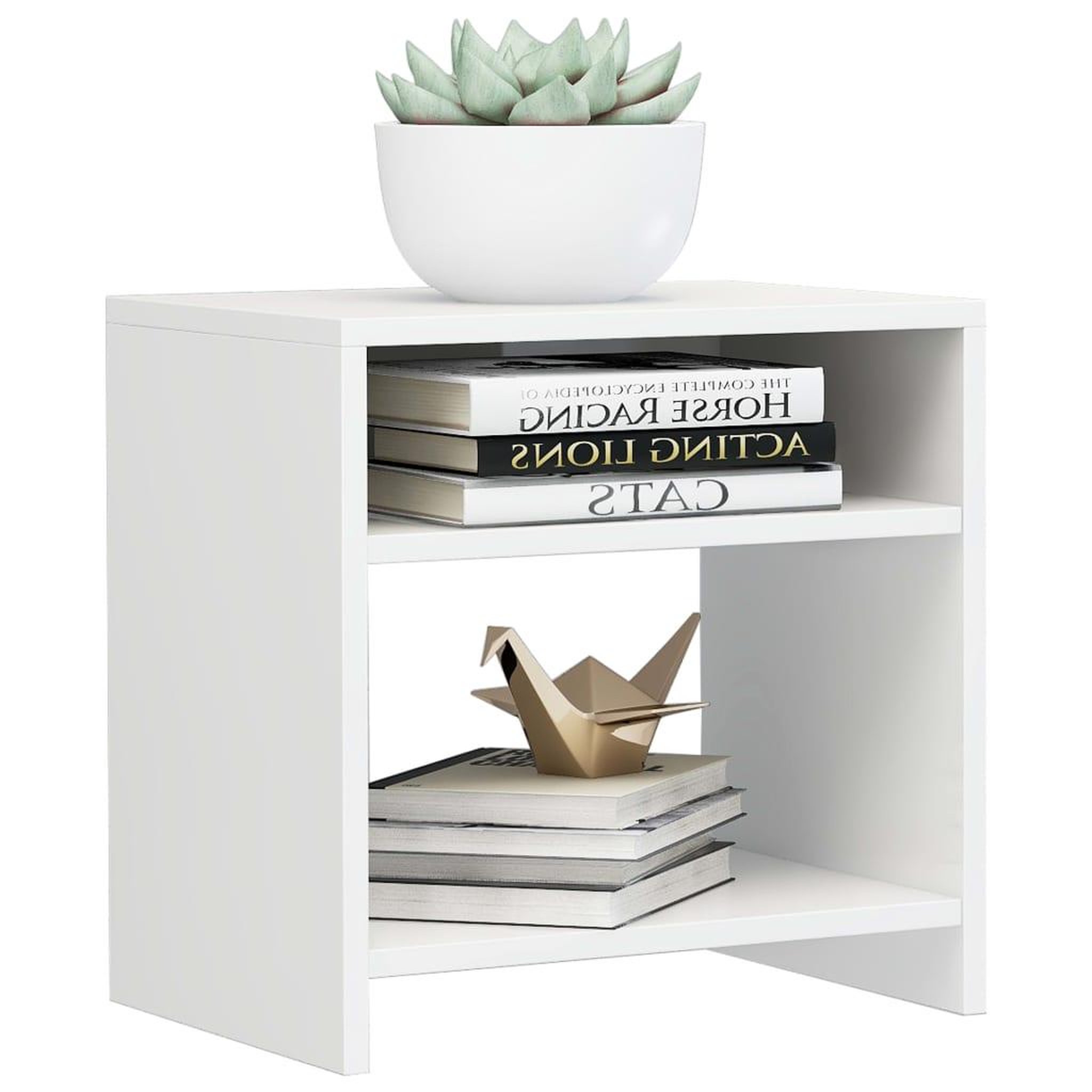 Voir la diapositive 3 : VIDAXL Table de chevet Blanc brillant 40x30x40 cm bois d'ingenierie