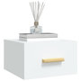 Voir la diapositive 4 : VIDAXL Table de chevet murale blanc 35x35x20 cm