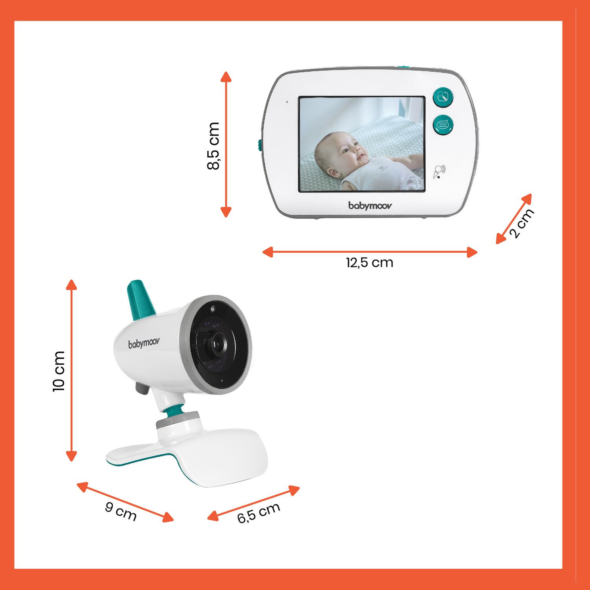 Voir la diapositive 7 : BABYMOOV Babyphone vidéo à écran tactile Yoo Feel - Blanc