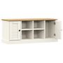 Voir la diapositive 5 : VIDAXL Banc a chaussures VIGO blanc 106x35x45 cm bois massif de pin