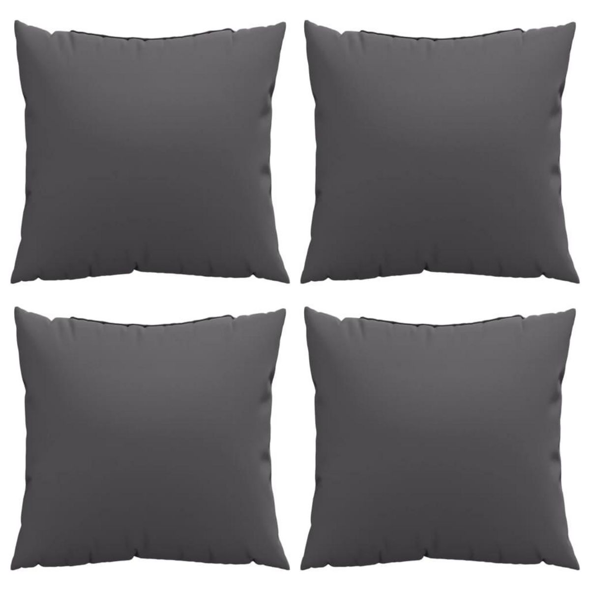 VIDAXL Coussins de canape 4 pcs anthracite 40x40 cm tissu