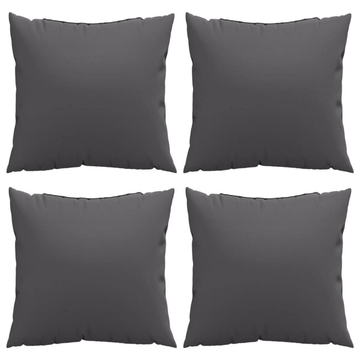 VIDAXL Coussins de canape 4 pcs anthracite 40x40 cm tissu