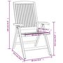 Voir la diapositive 6 : VIDAXL Chaises de jardin inclinables lot de 2 bois massif de teck