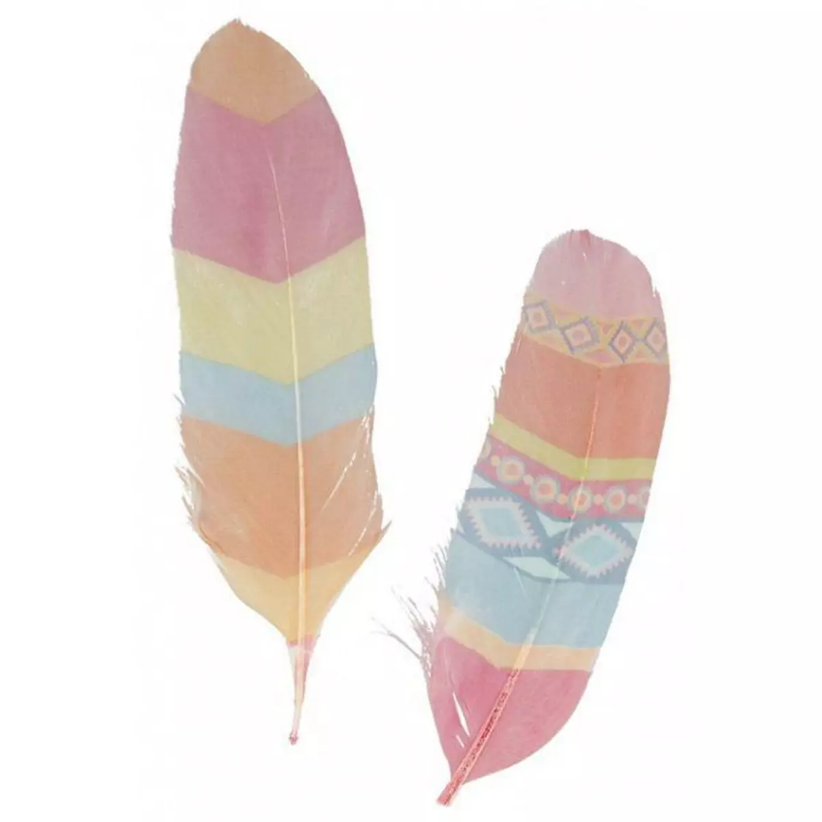 Artemio 6 plumes colorées Totem
