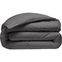 Voir la diapositive 3 : BATON ROUGE Housse de couette 100% percale de coton lavé 80fils/cm² - finition bouteille 40cm - gris magnet