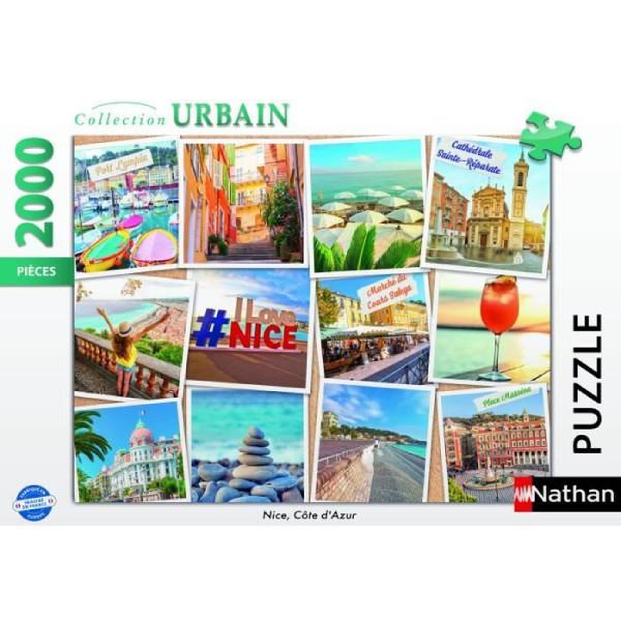 Voir la diapositive 2 : RAVENSBURGER Puzzle 2000 pieces nice, côte d'azur, adultes et enfants des 14 ans, collection urbain, france, 12001613, nathan