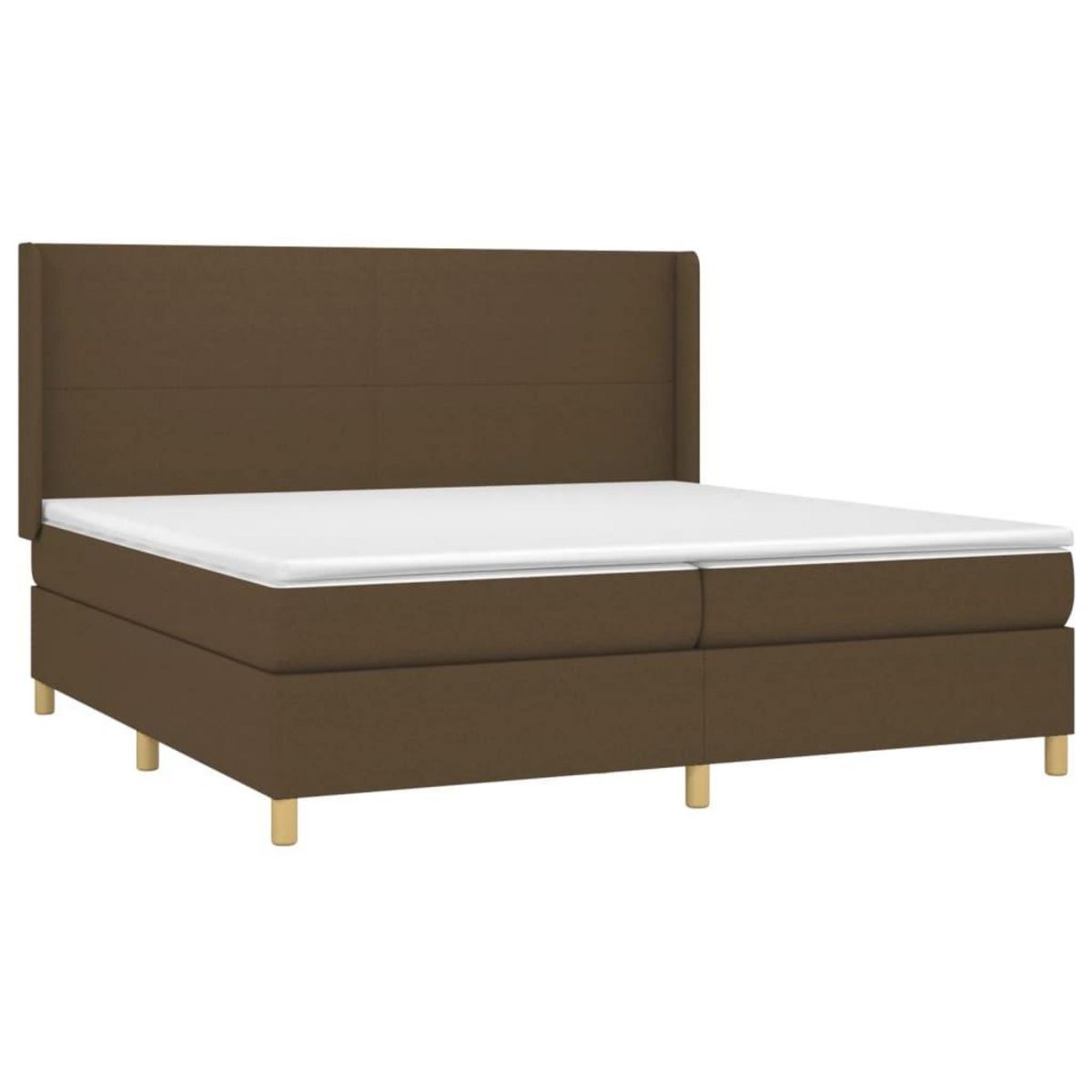 VIDAXL Sommier a lattes de lit avec matelas Marron fonce 200x200 cm