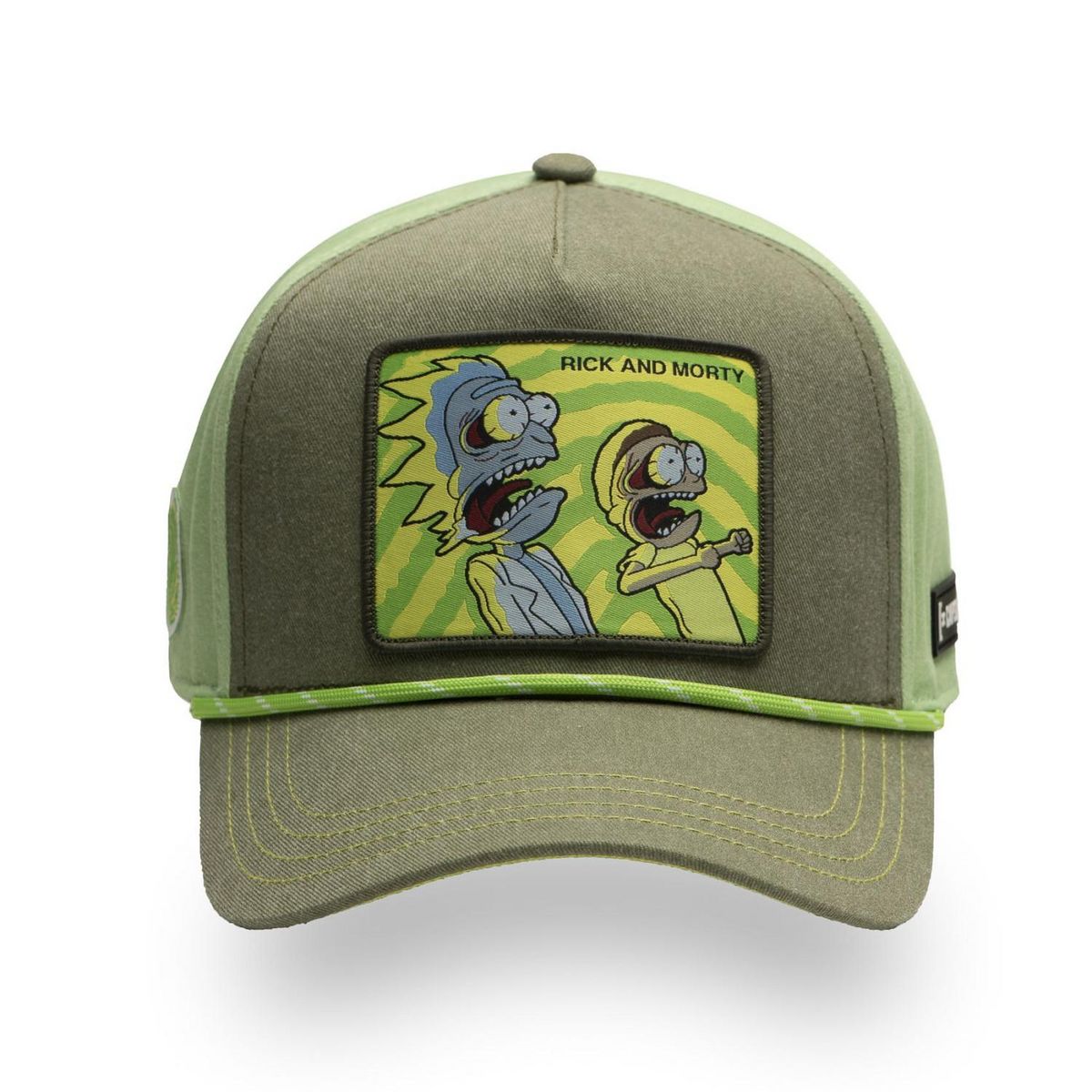 CAPSLAB Casquette trucker premium en sergé de coton Rick & Morty Cordelette
