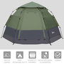 Voir la diapositive 4 : OUTSUNNY Tente pop up montage instantané - tente de camping 3-4 pers.  - 2 grandes portes - dim. 2,6L x 2,6l x 1,5H m fibre verre polyester oxford vert gris