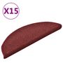 Voir la diapositive 2 : VIDAXL Tapis de marches d'escalier 15 pcs Rouge 56x17x3 cm