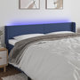 Voir la diapositive 1 : VIDAXL Tete de lit a LED Bleu 163x16x78/88 cm Tissu